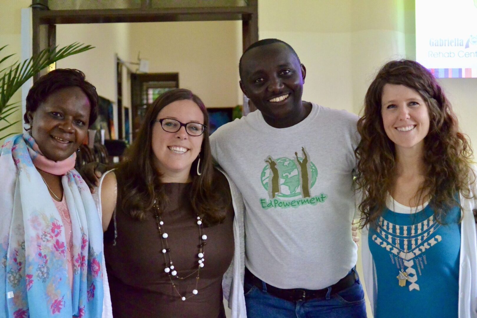 A group of people posing for the camera.