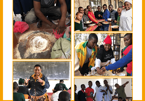 Collage of photos from a school in Kenya.