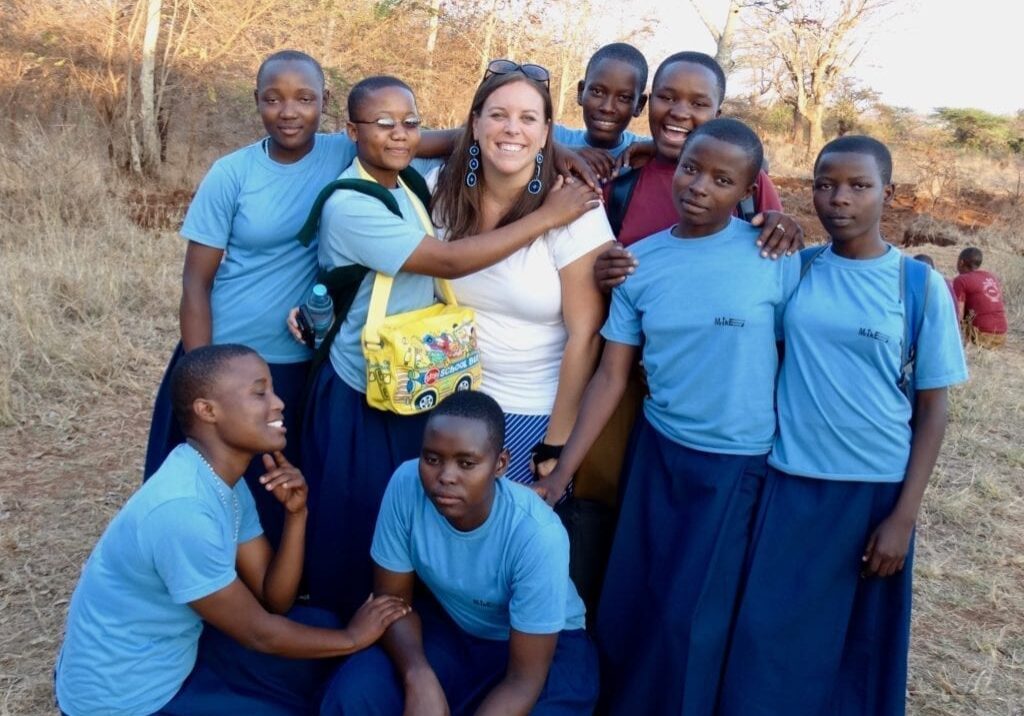 A group of people posing for a picture.